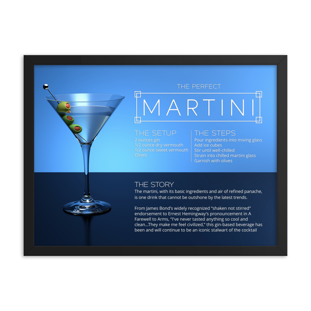 The Perfect Martini (Framed)